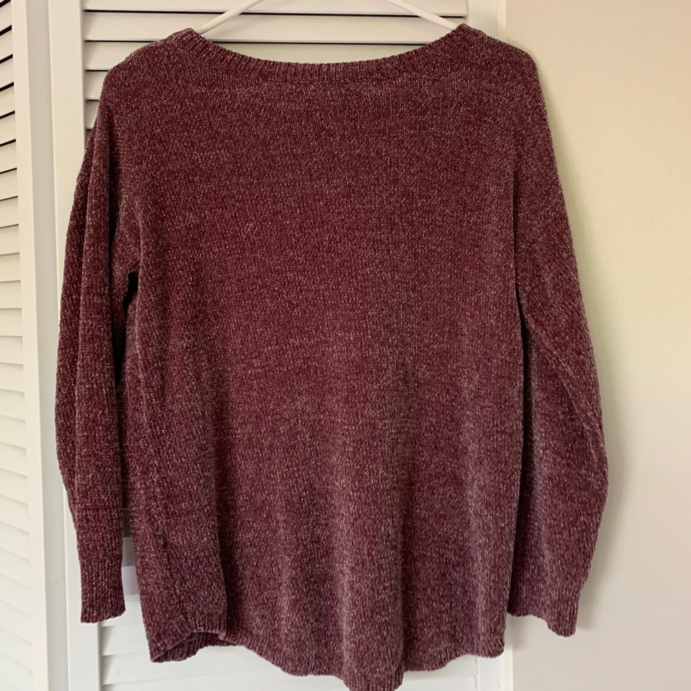 Purple tweed sweater